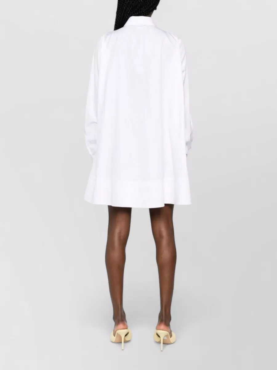 Stella Mccartney Cotton Long-Sleeve Mini Shirt Dress