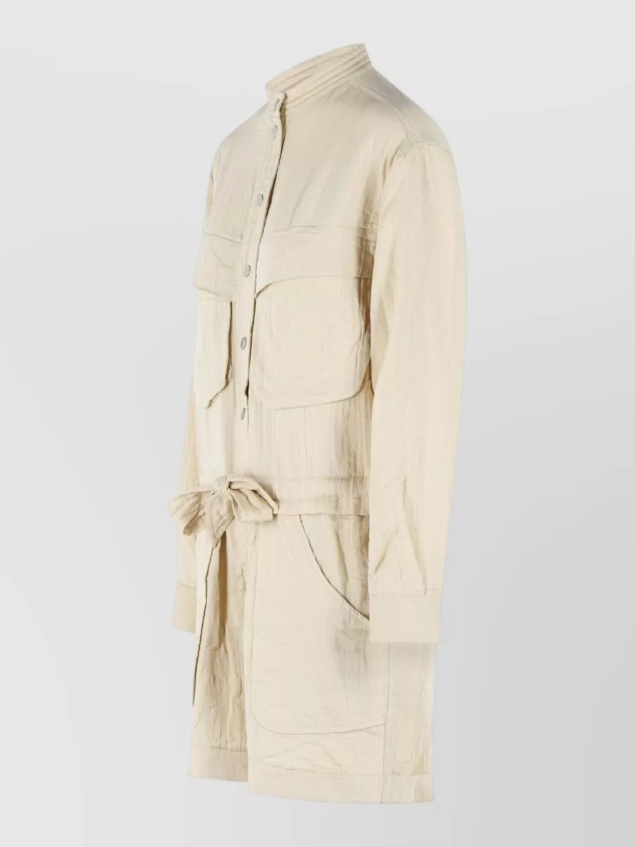 Isabel Marant Etoile Belted Short-Sleeve Jumpsuit