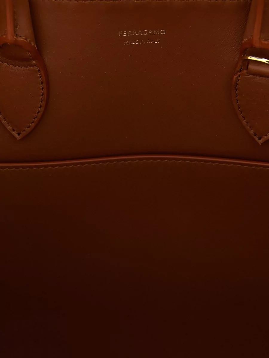 Ferragamo The Hug Bag Small Leather Tote Bag