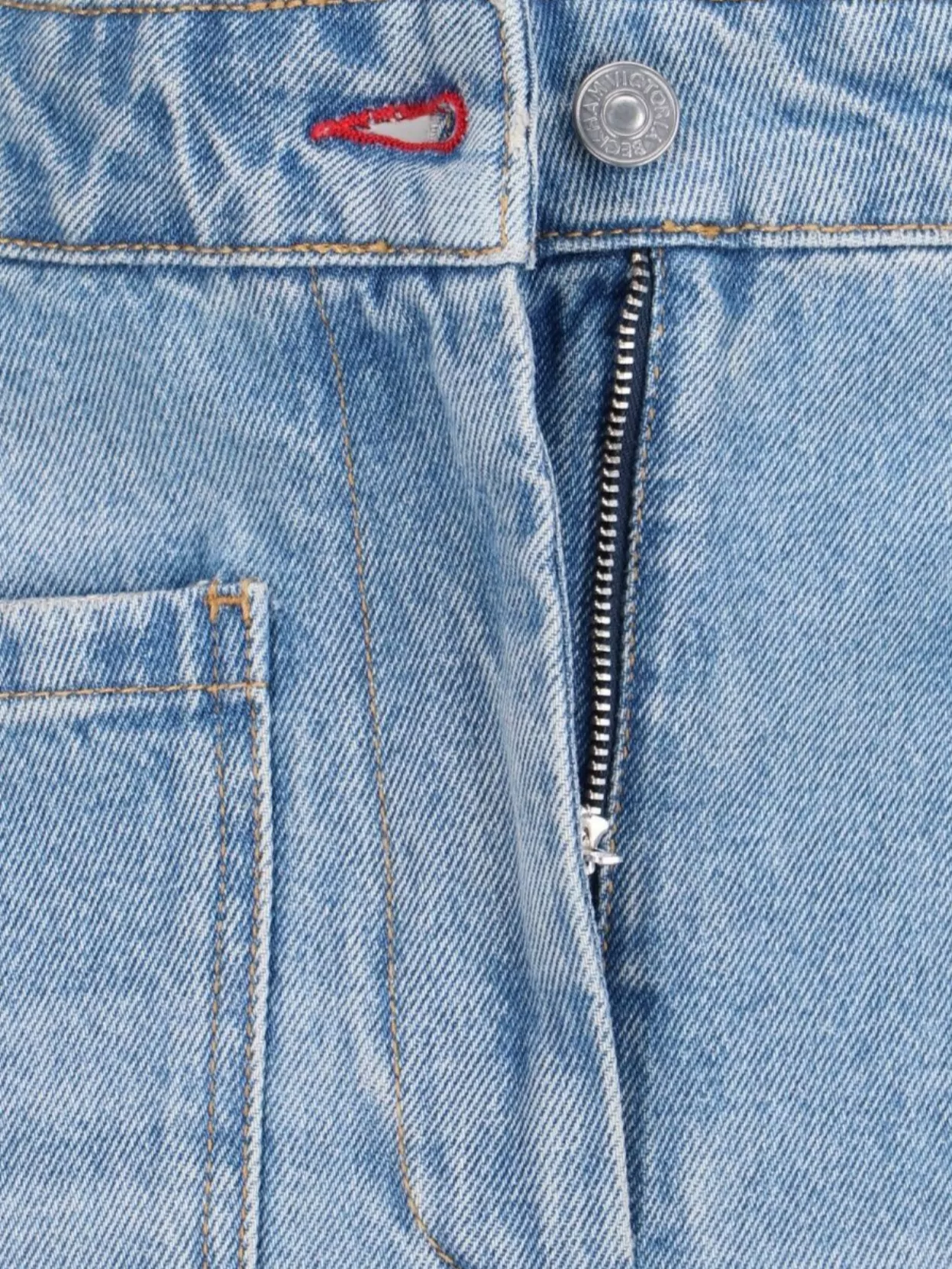 Shop Victoria Beckham Wide-leg Trousers With Pockets And Belt Loops In Blue