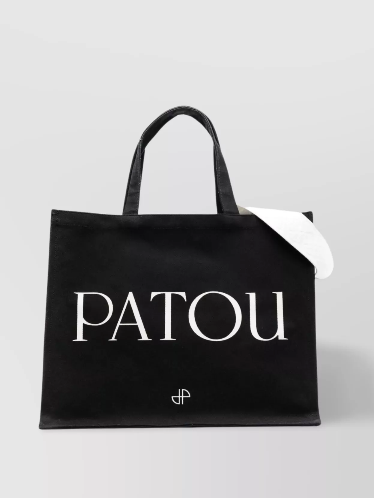 Shop Patou Dual Handle Logo Tote Bag In Black