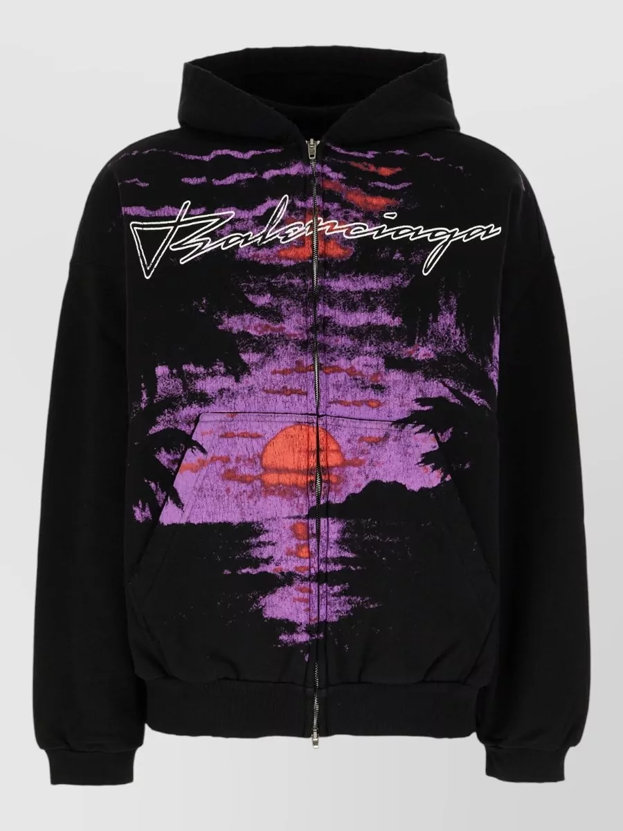 Balenciaga cotton zip up hoodie