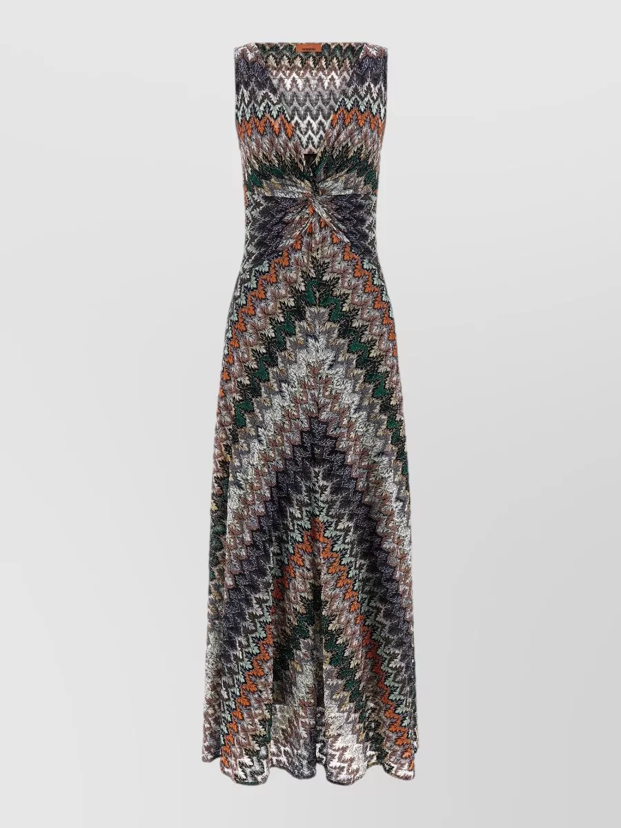 strapless open back dress Missoni Mare Multicolor Striped Racer Back Bodycon Mini Dress - BOPF