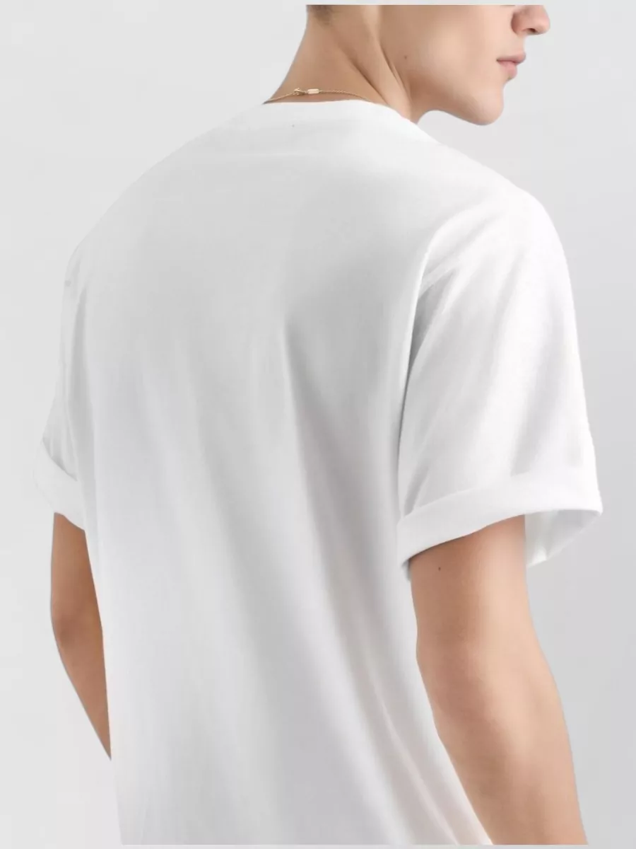 Dolce&Gabbana Crew Neck Silk Nylon Blend T Shirt