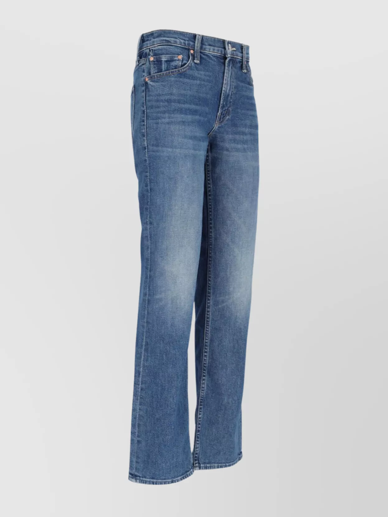 MOTHER STRAIGHT DENIM TROUSERS FADED WASH