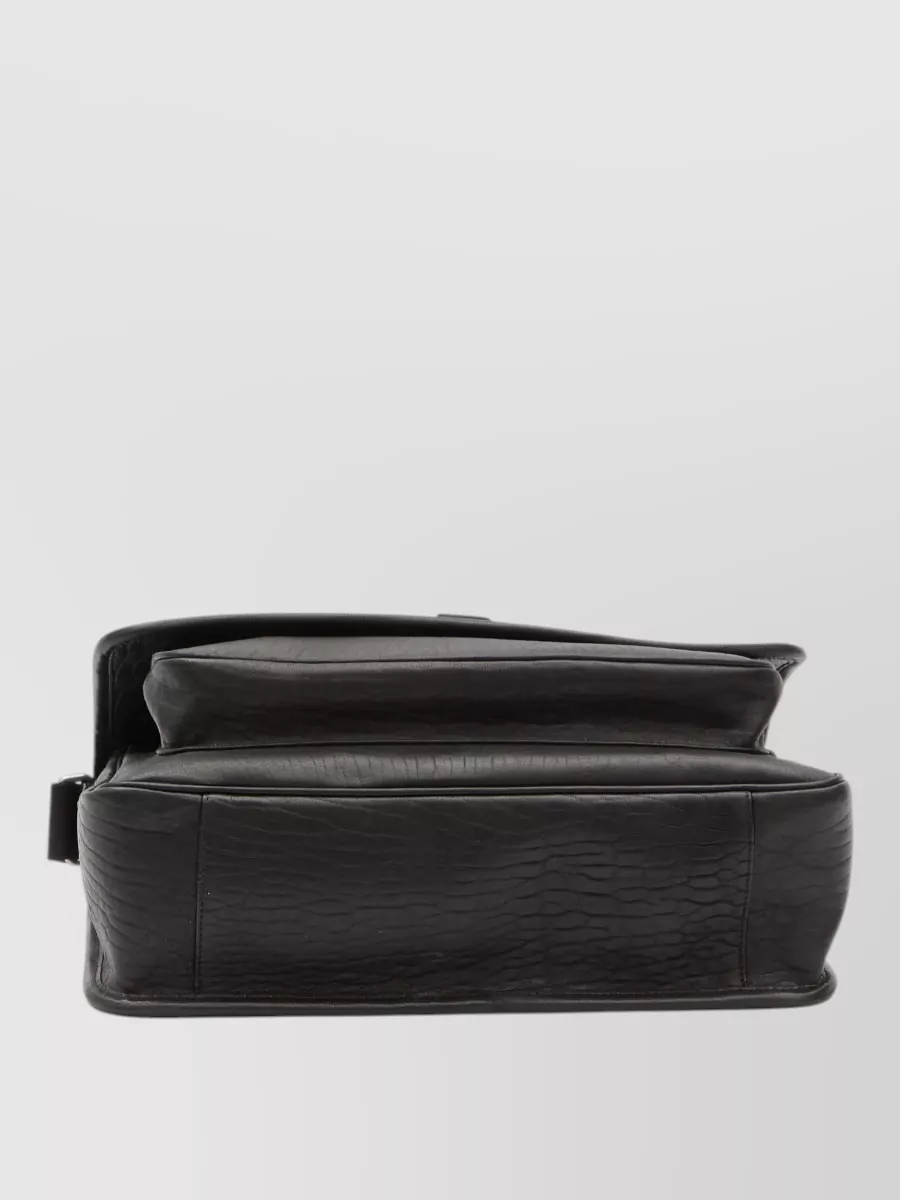 Saint Laurent Leather Messenger Bag
