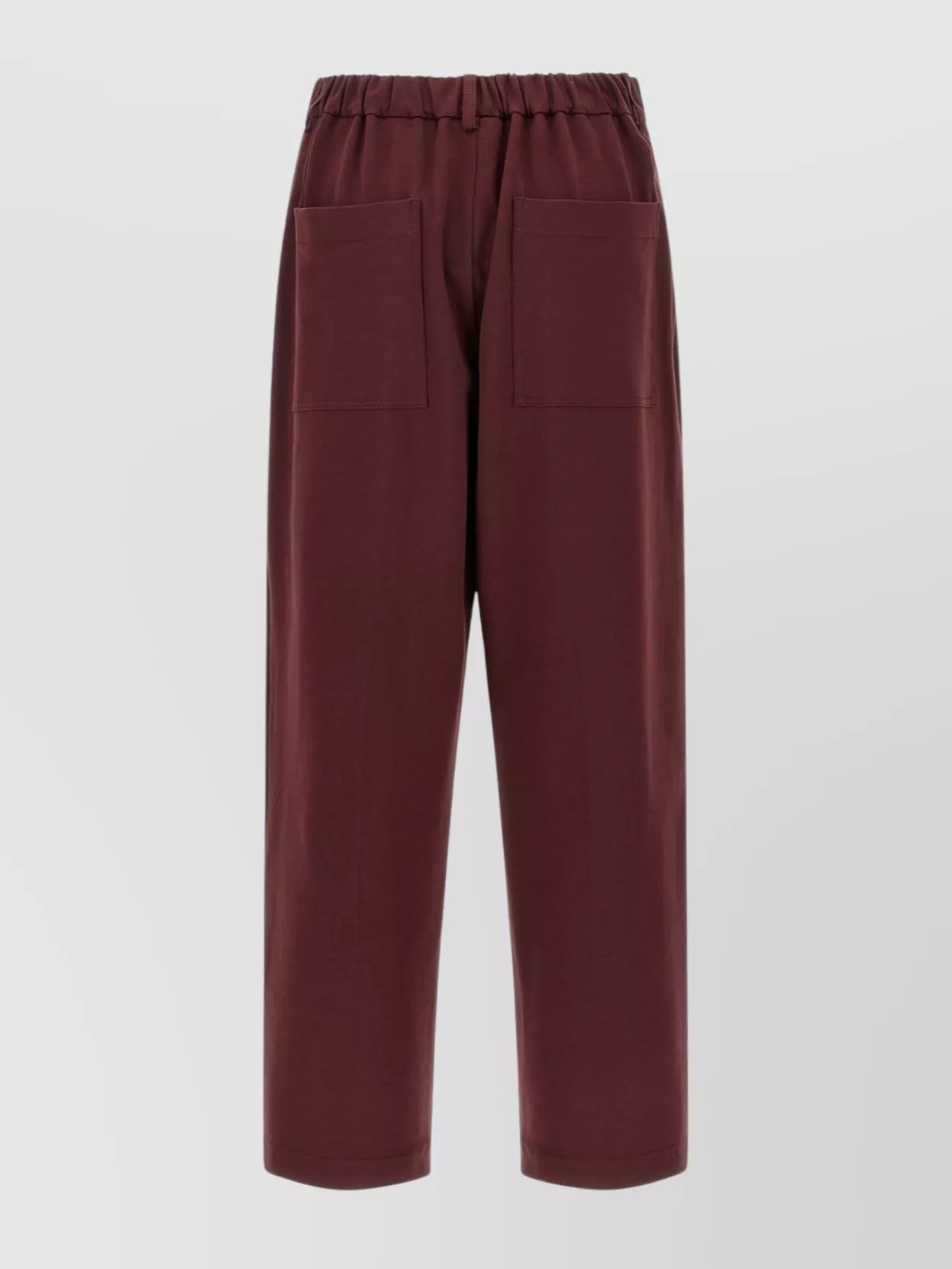 Brunello Cucinelli Joggers With Elastic Waistband And Pockets In Burgundy