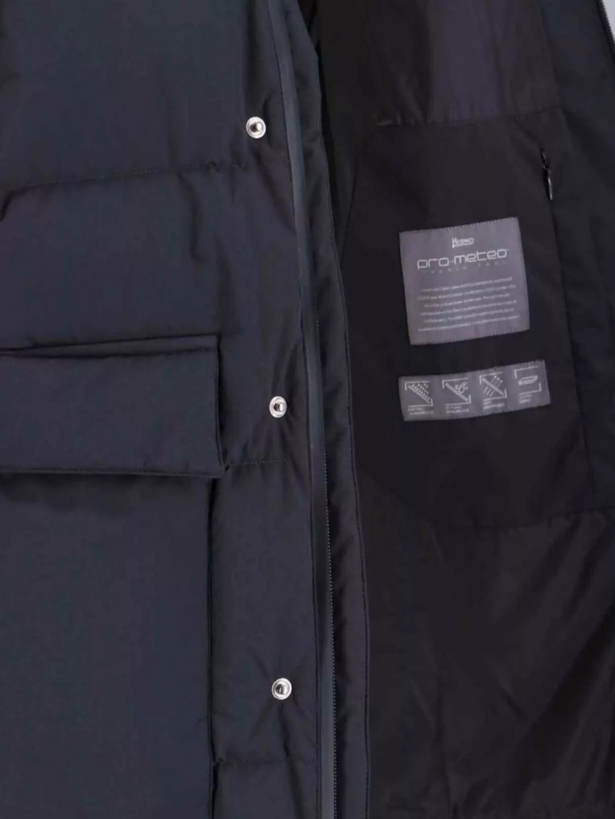 Herno Hooded Quilted Jacket Front Pockets