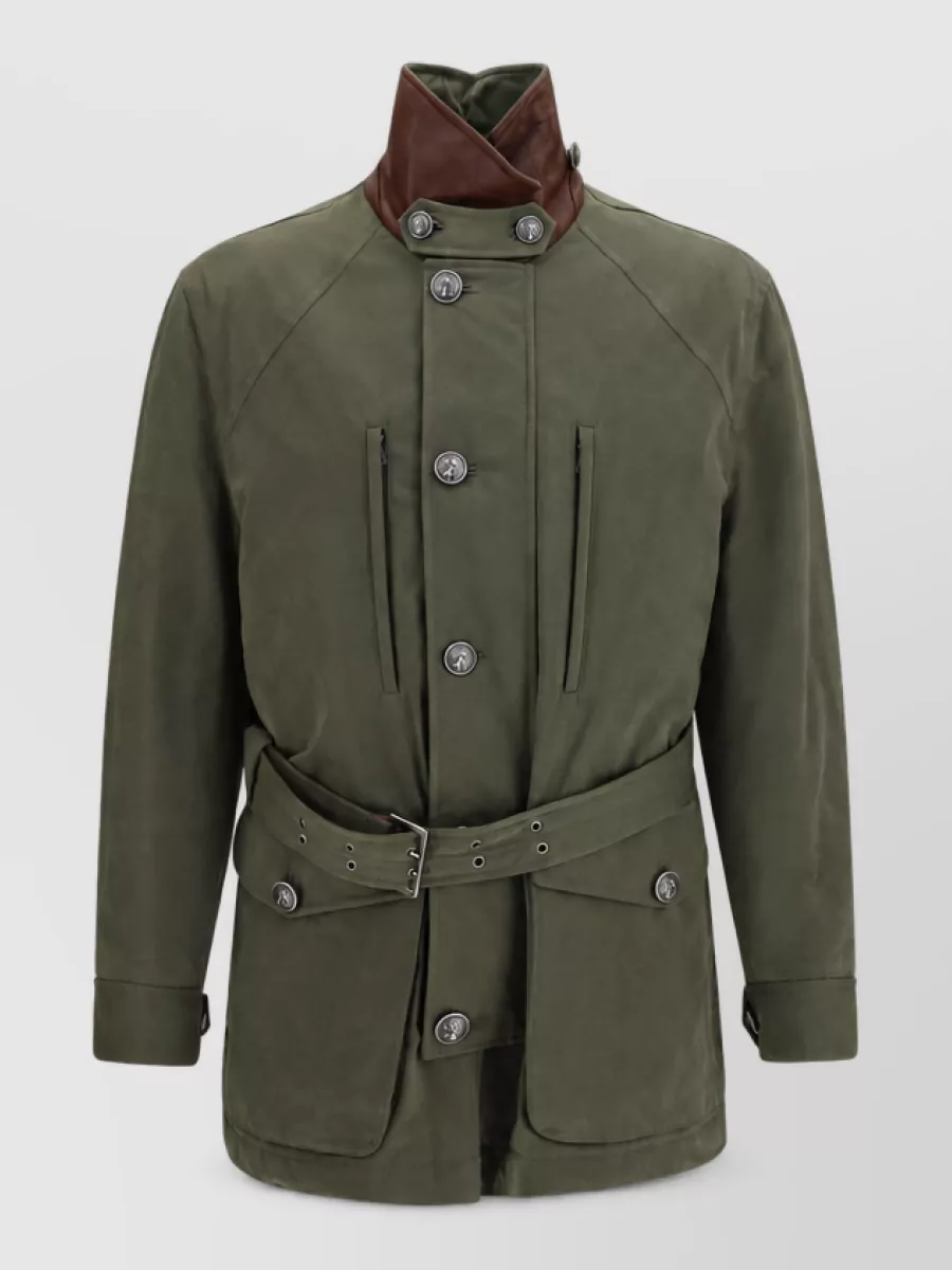 Brunello Cucinelli cotton long single-breasted coat