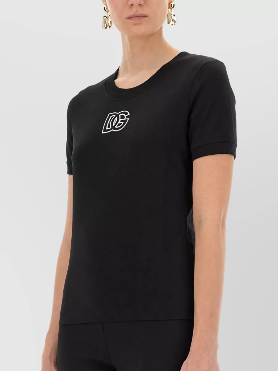Dolce&Gabbana Cotton Logo-Embroidered T-Shirt