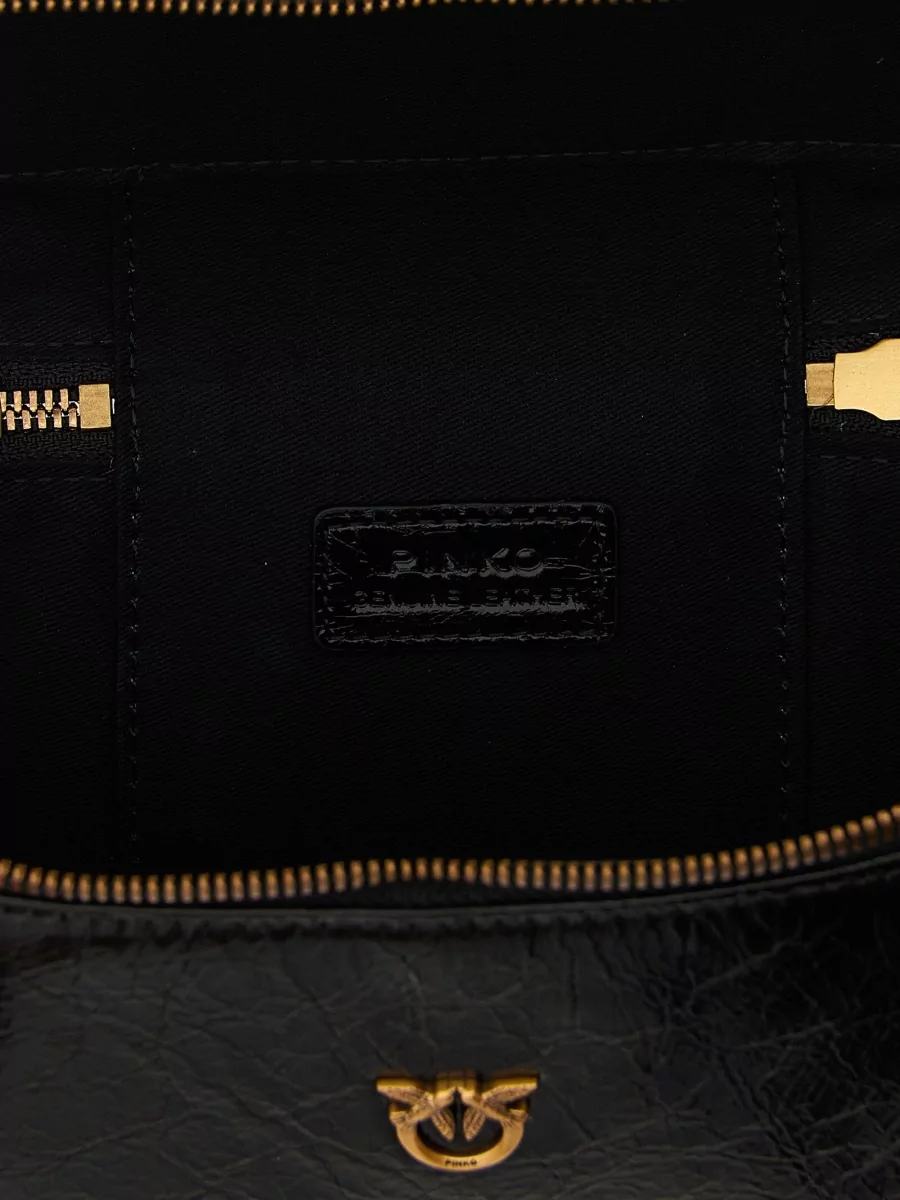 Pinko Mini Calf Leather Quilted Crossbody Bag