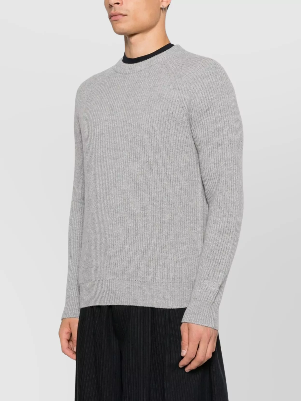 Mc2 Saint Barth Ribbed Crew Neck Long Sleeve Sweater