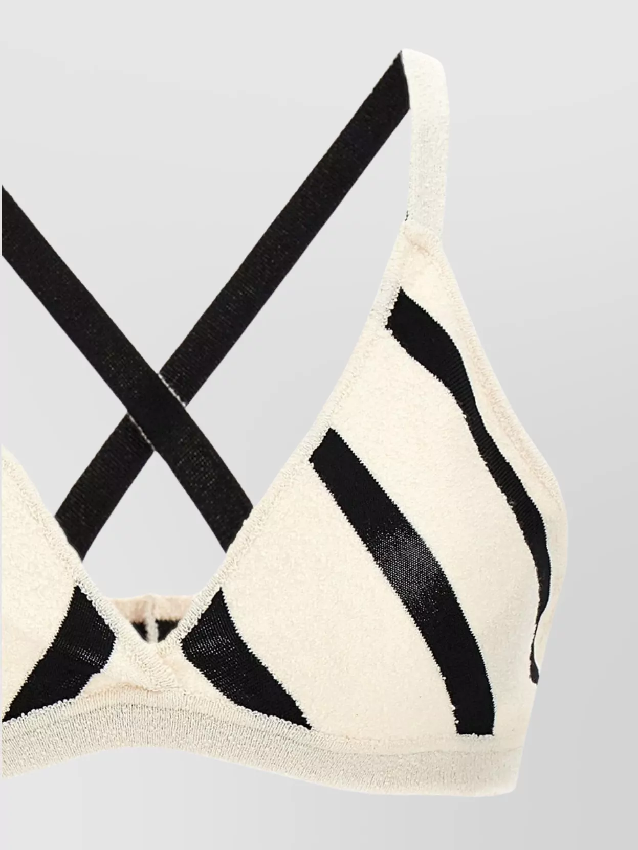 Shop Moncler Cross-back Design Striped Bikini