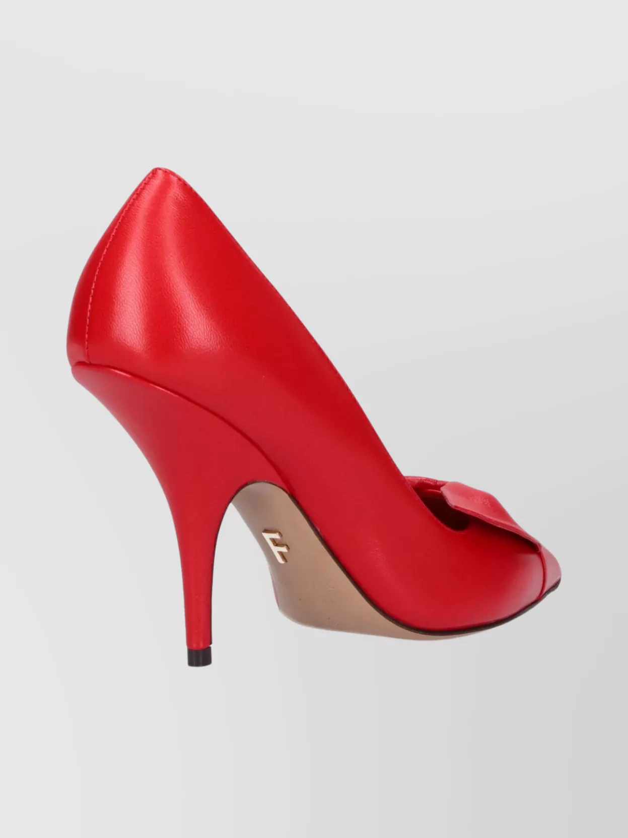 Ferragamo Pointed-toe Pump With Mid-height Stiletto Heel In Red