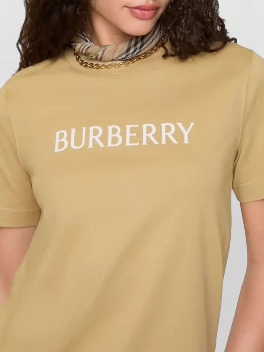 Burberry Logo Cotton Crew Neck T Shirt
