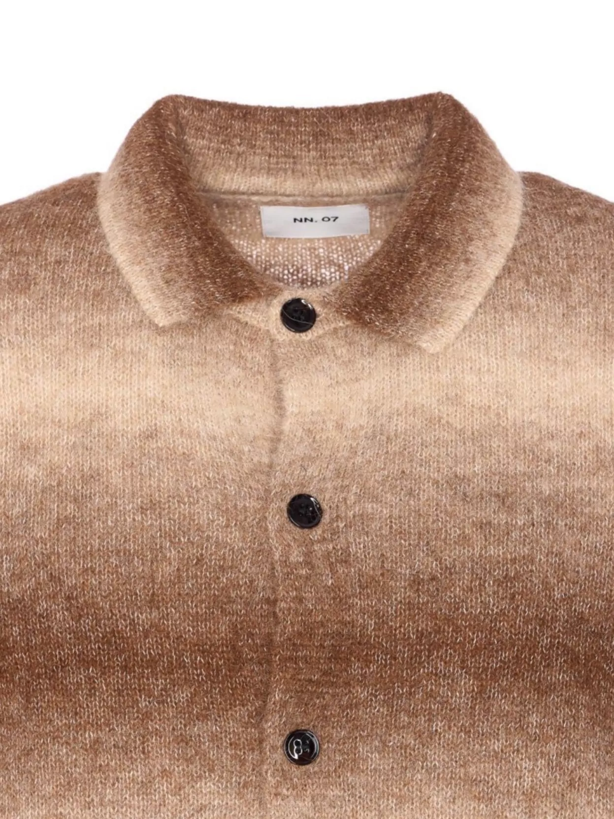 Nn.07 Collared Gradient Knitwear With Ribbed Cuffs And Hem