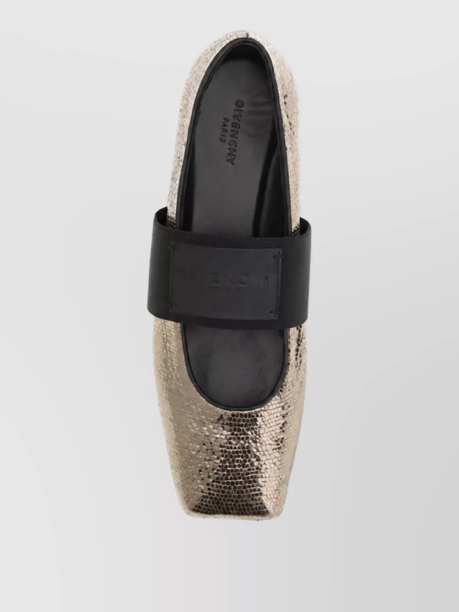 Givenchy Leather Textured Ballerina Shoes