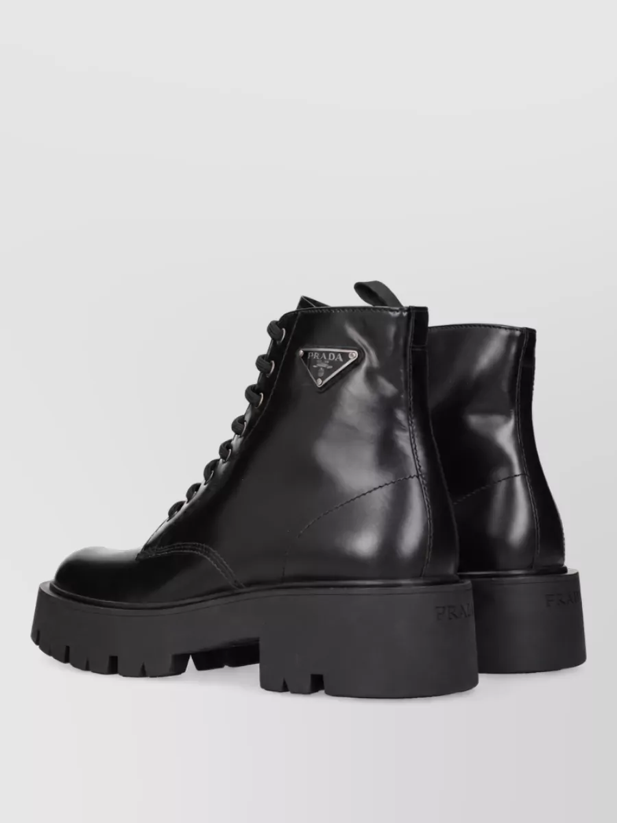 Prada Leather Ankle Boots