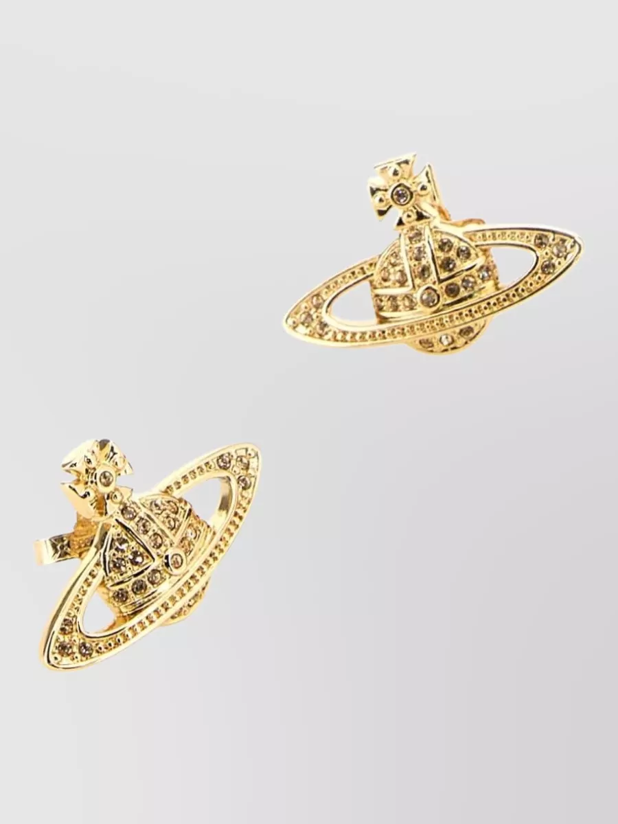 Vivienne Westwood Metal Mini Bas Relief Earrings