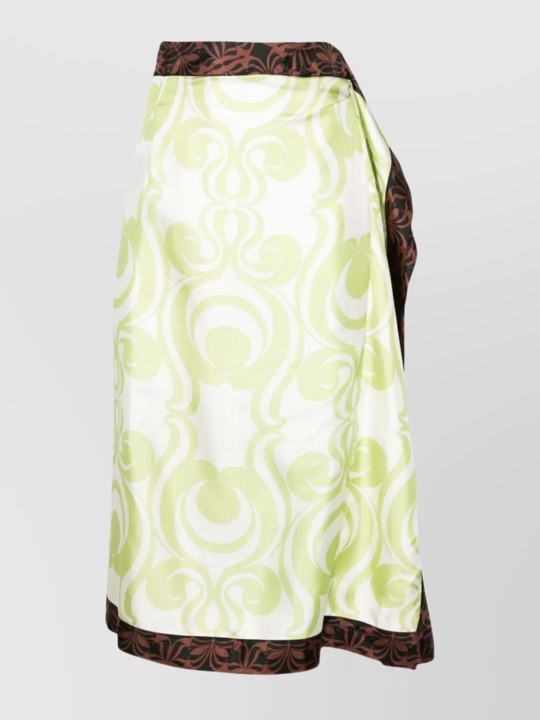 Dries Van Noten High Waist Mid-Length Wrap Skirt