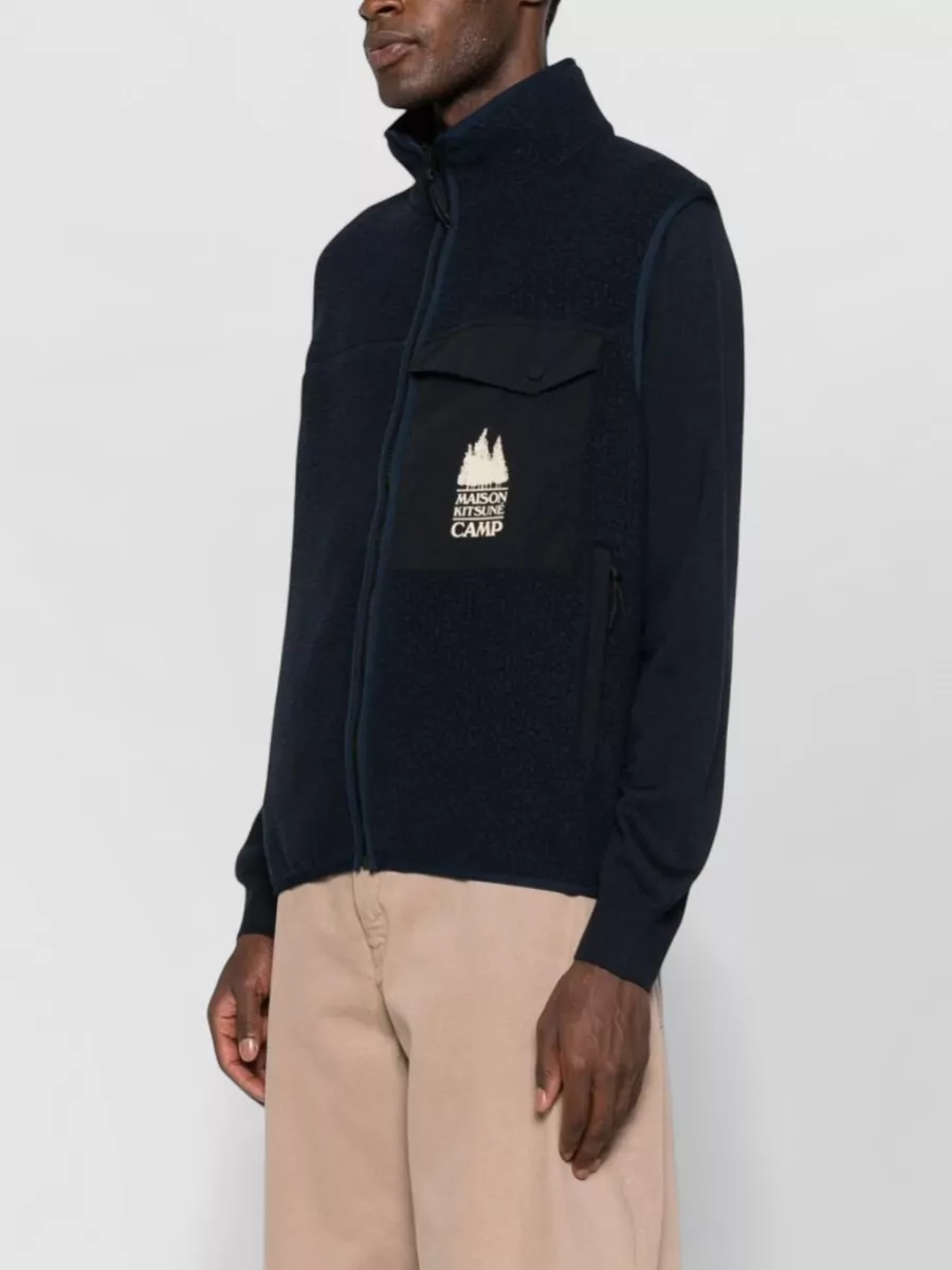 Maison Kitsuné Fleece Sleeveless Zip Vest