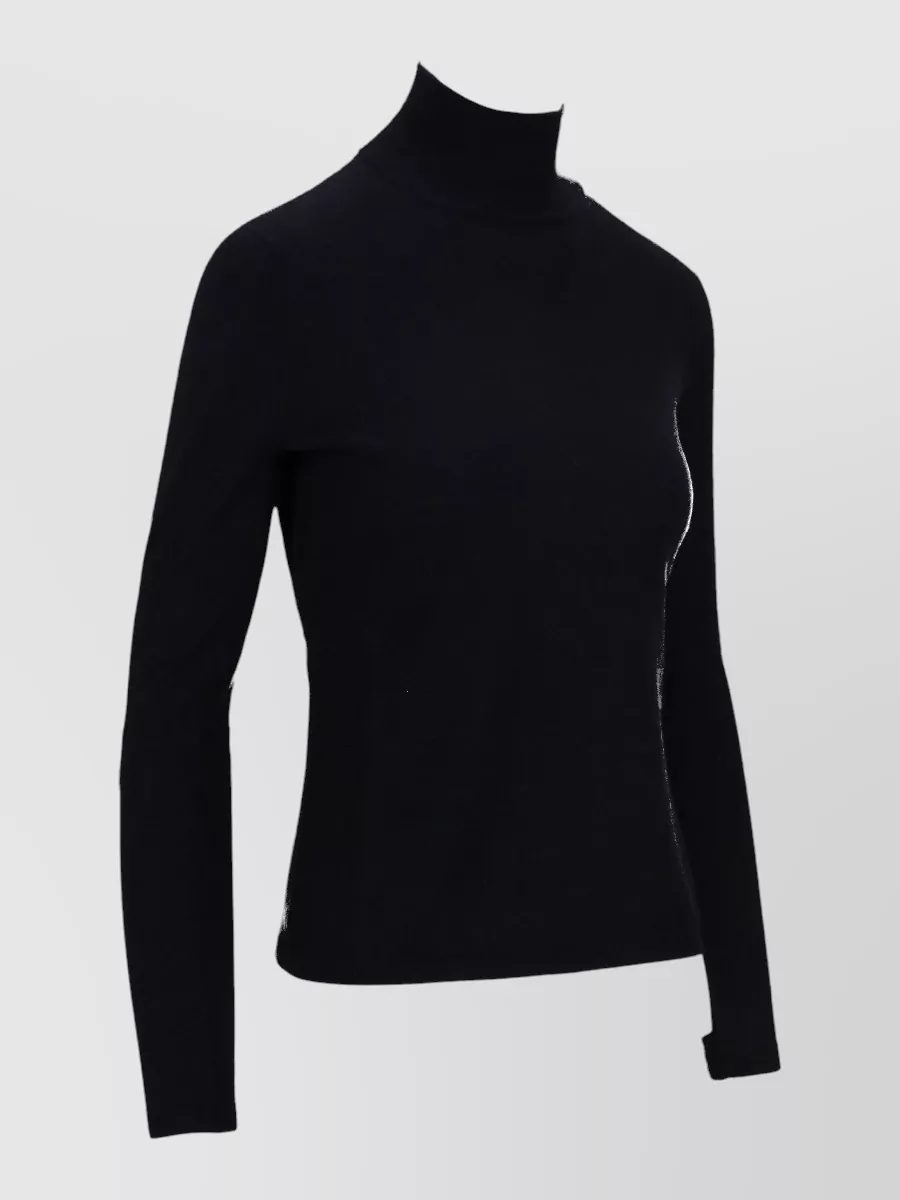 Max Mara Knit Turtleneck Tank Top Long Sleeves