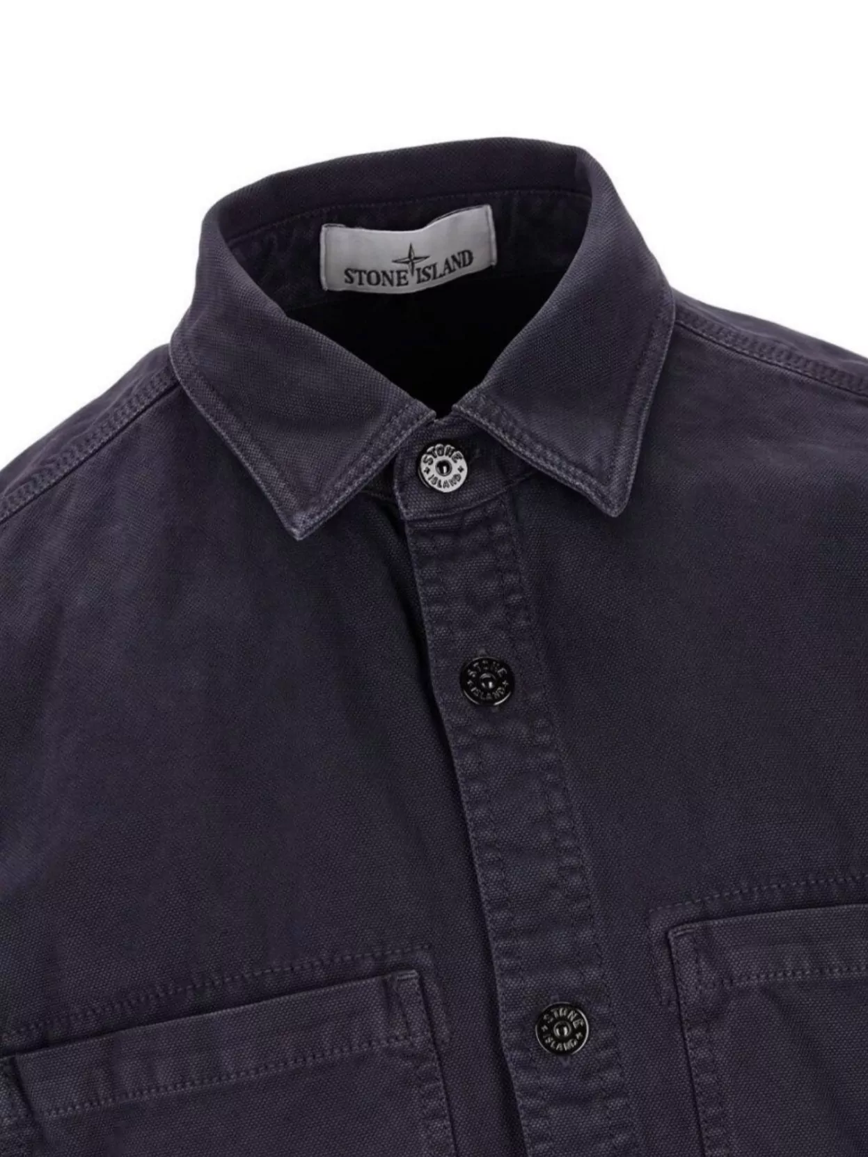 Stone Island Long Sleeve Button-Down Shirt With Chest Pockets