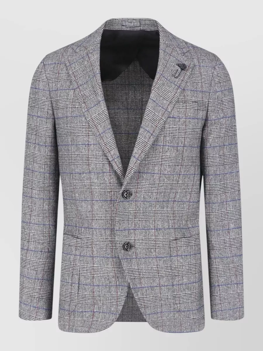 Lardini wool silk suit jacket