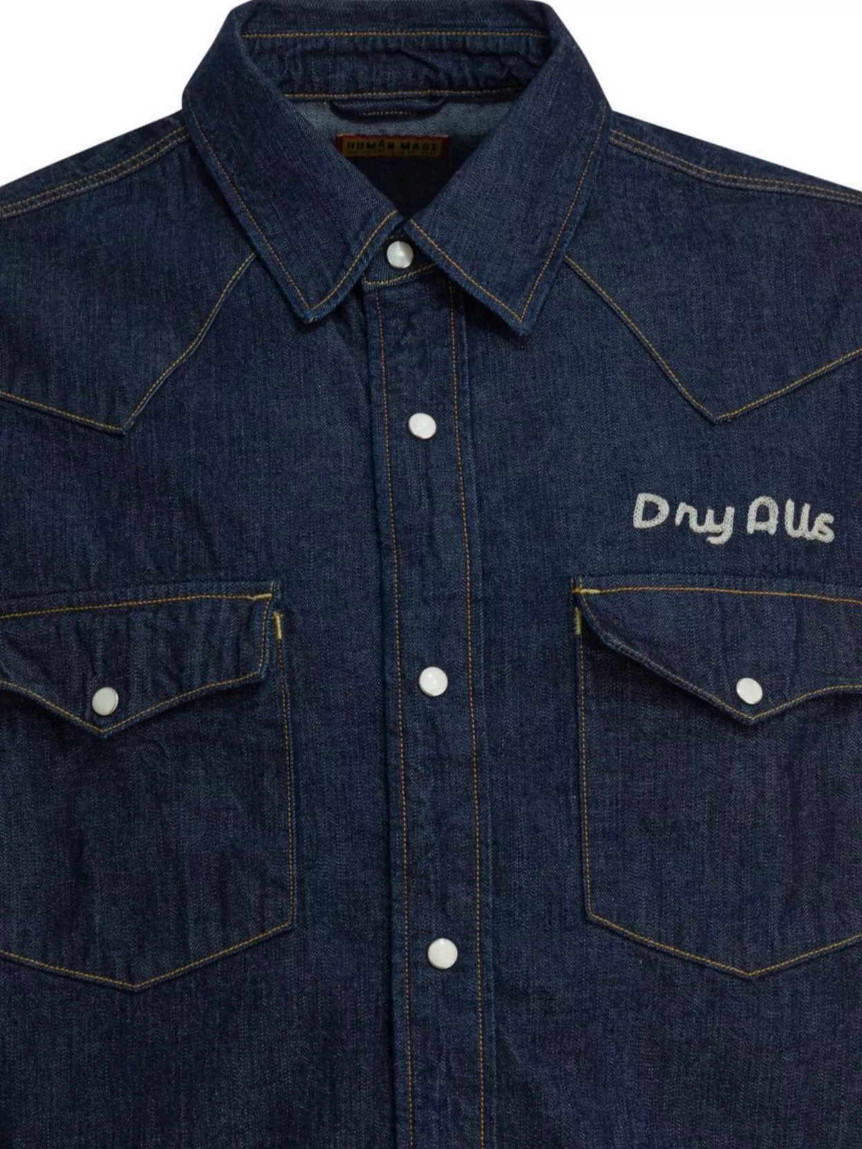 Human Made Western Style Denim Shirt Featuring Pockets