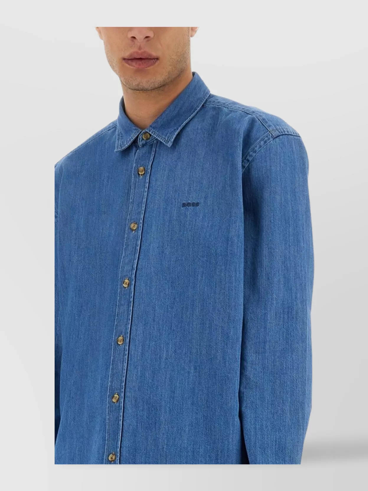Boss Button-Down Collar Long Sleeves Shirt