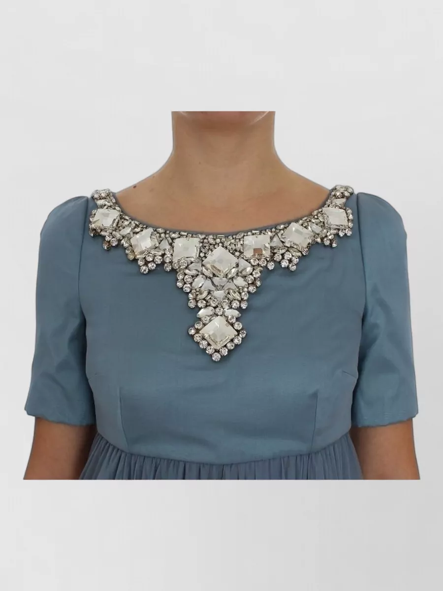 Dolce&Gabbana Silk Crystal-Embellished Maxi Gown