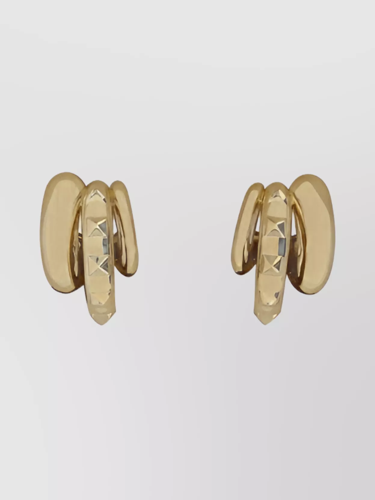 Valentino Garavani Iconic Studs Gold-plated Hoop Earrings