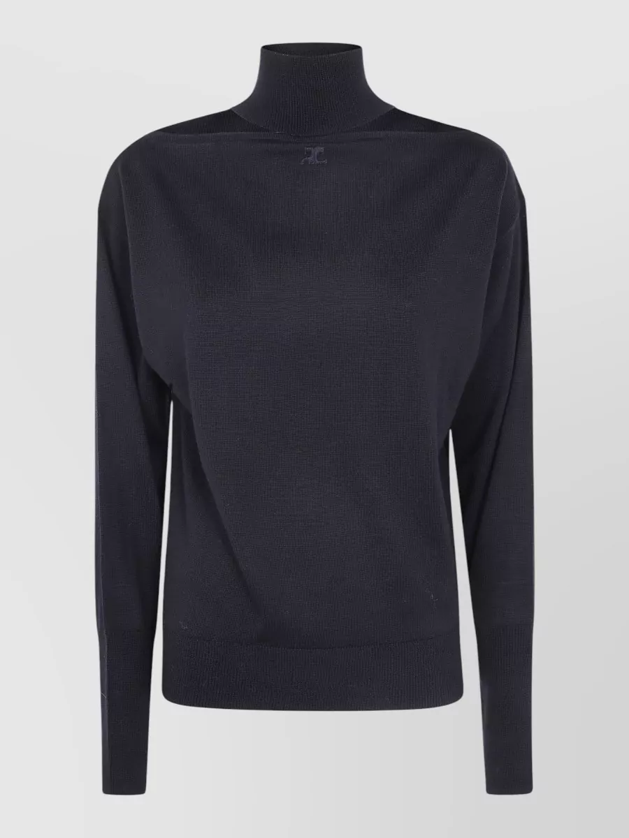 Courrèges merino wool cutout sweater