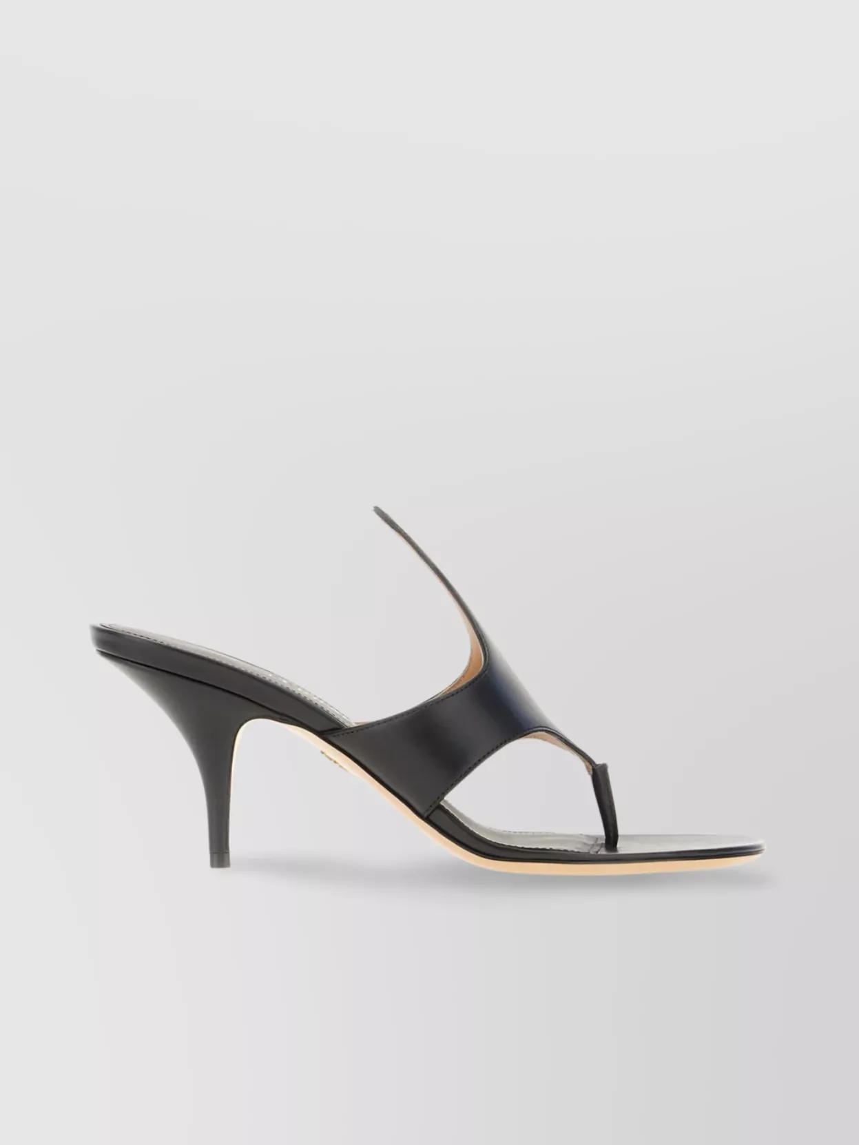 Ferragamo Leather Mules With Kitten Heel And Thin Straps In Black