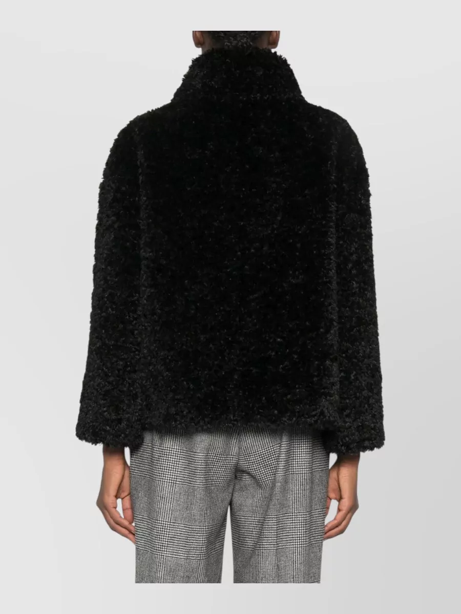Herno Faux Fur High Neck Jacket