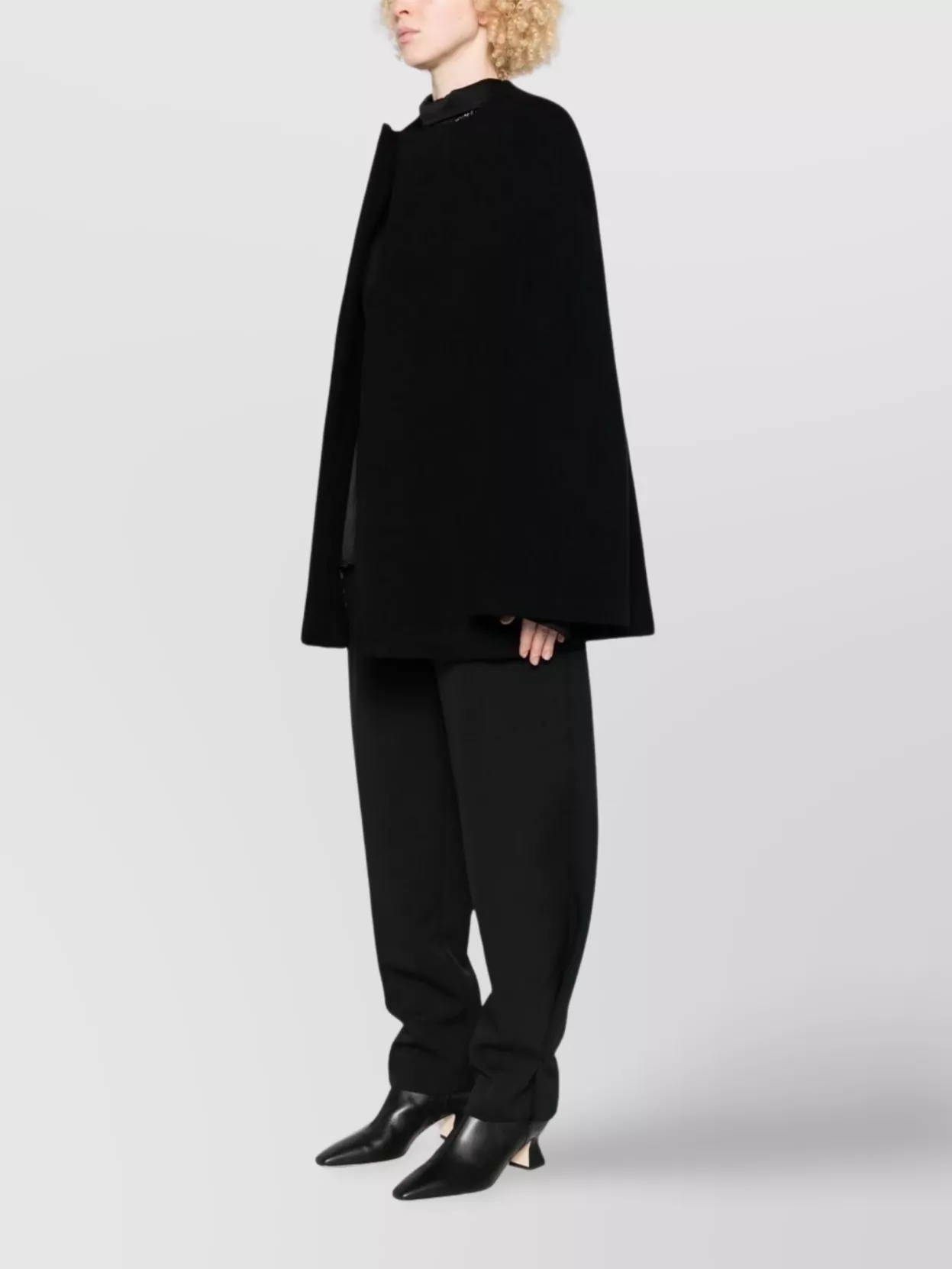 Totême Long Cape Sleeve Wool Coat