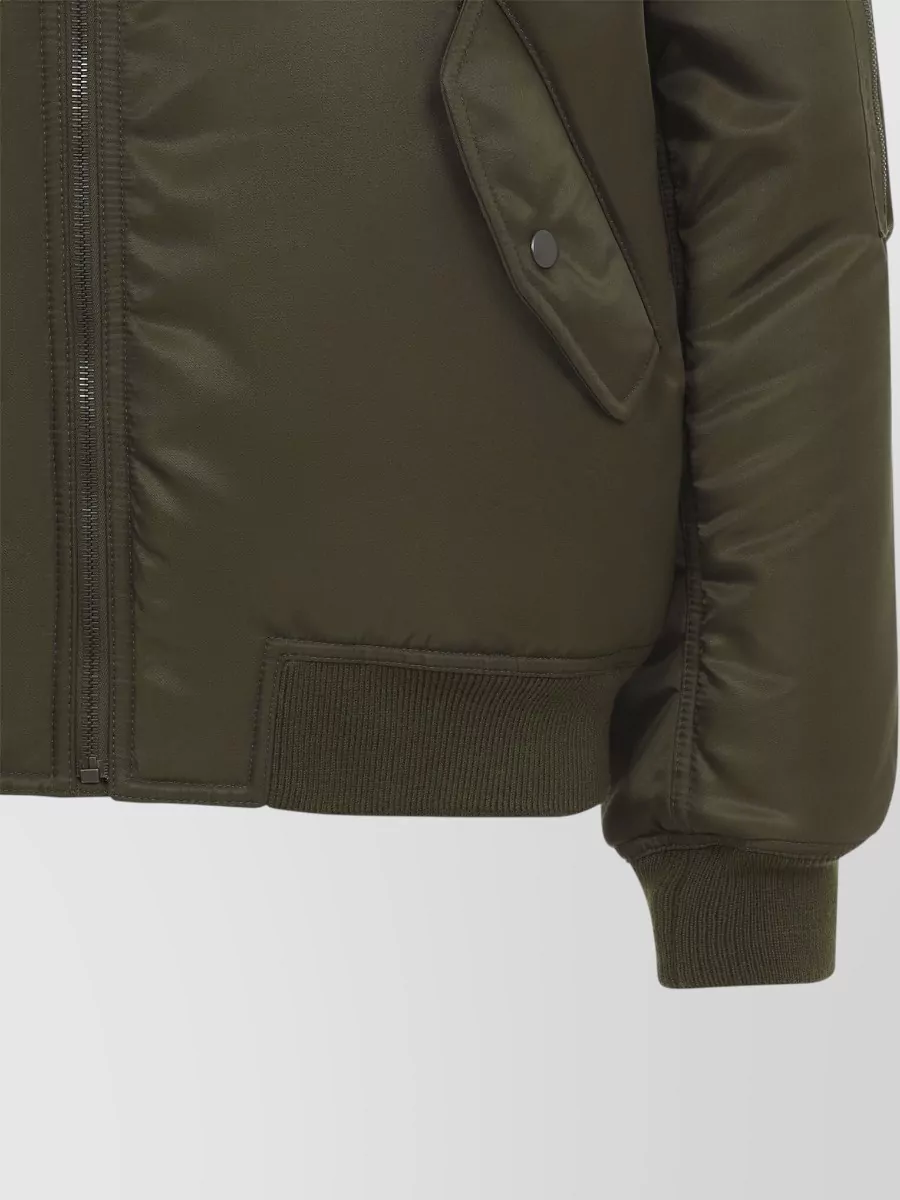 Saint Laurent Shearling Collar Oversized Bomber Jacket