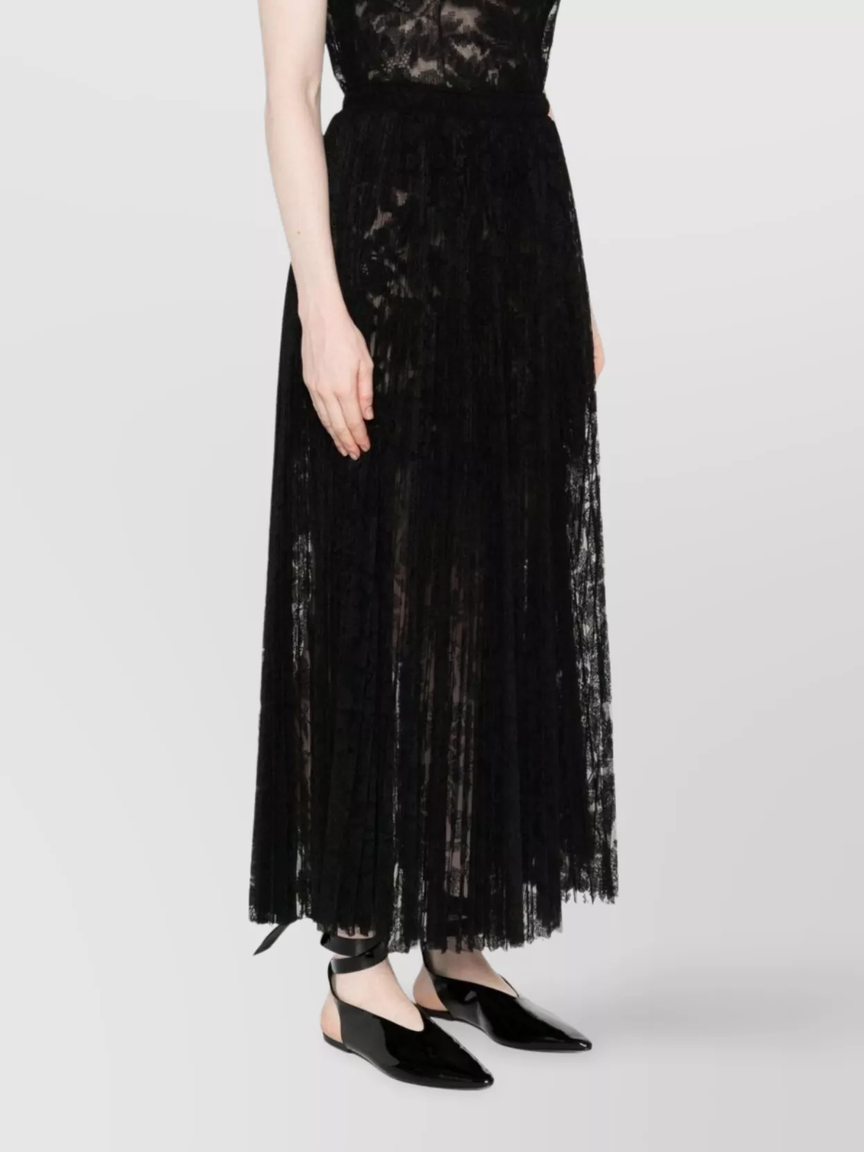 Ermanno Scervino Midi Skirt With Lace Overlay Design