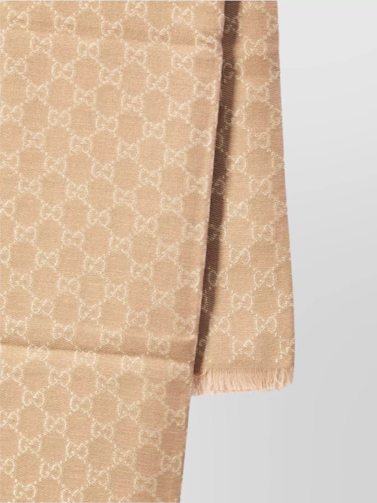Gucci Women Shawl With Printed Gg Lamé In Brown