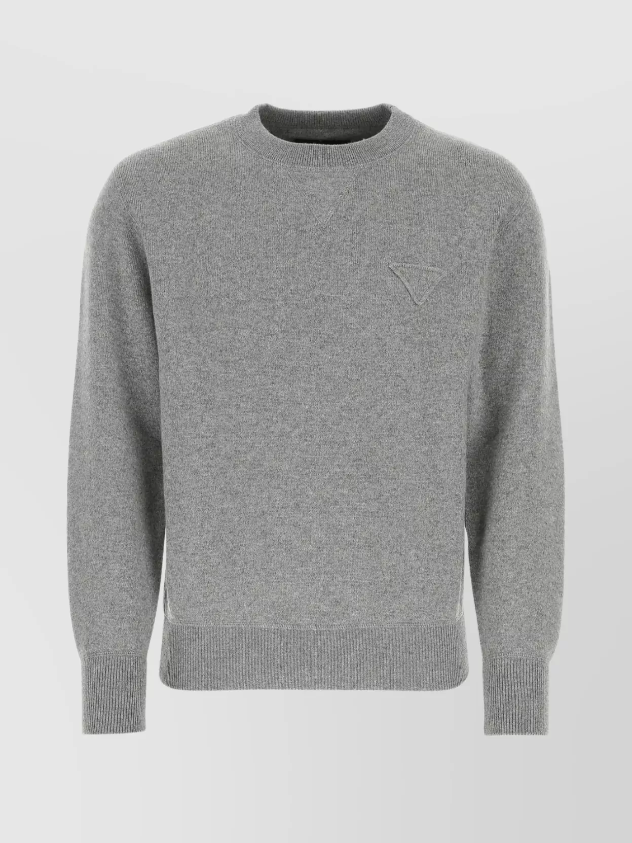 Shop Prada Ribbed Crew-neck Cashmere Blend Sweater