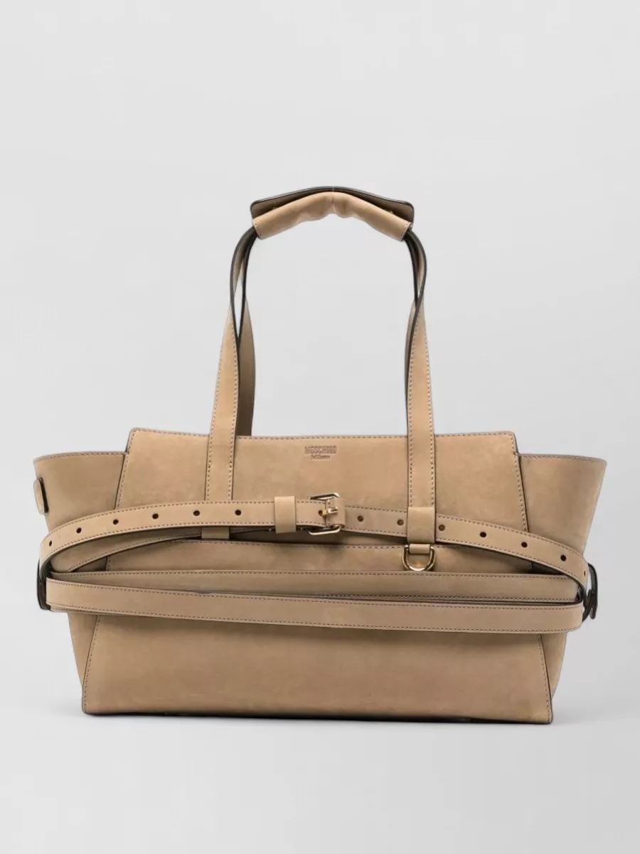 Moschino Suede Leather Shoulder Bag
