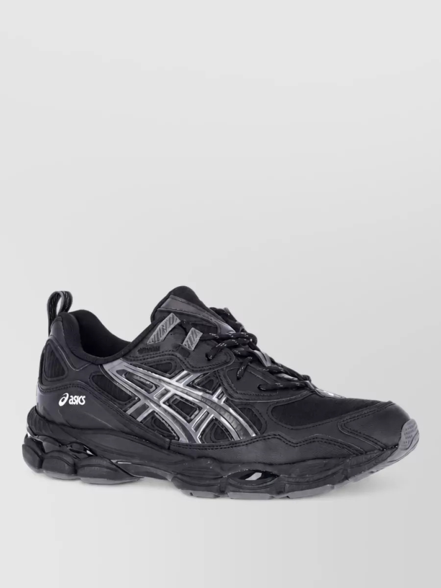 Asics synthetic leather low-top sneakers