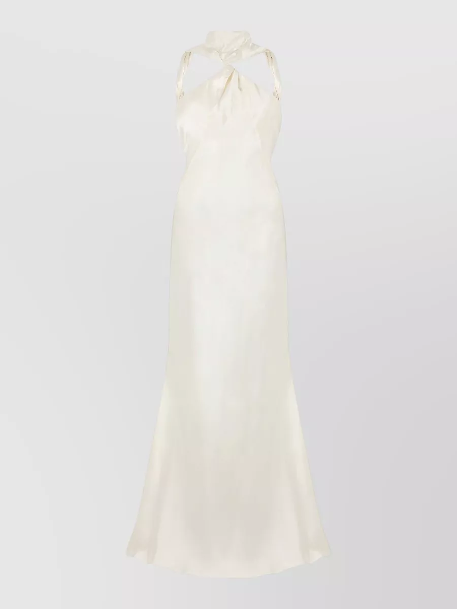 The Attico Satin Maxi Dress