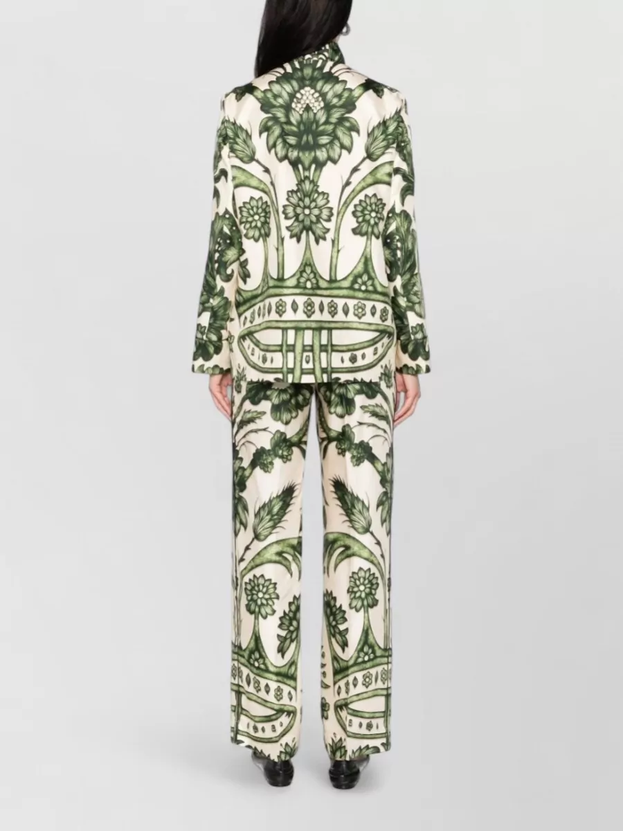 F.r.s For Restless Sleepers Silk Floral Print Long Sleeve Blouse