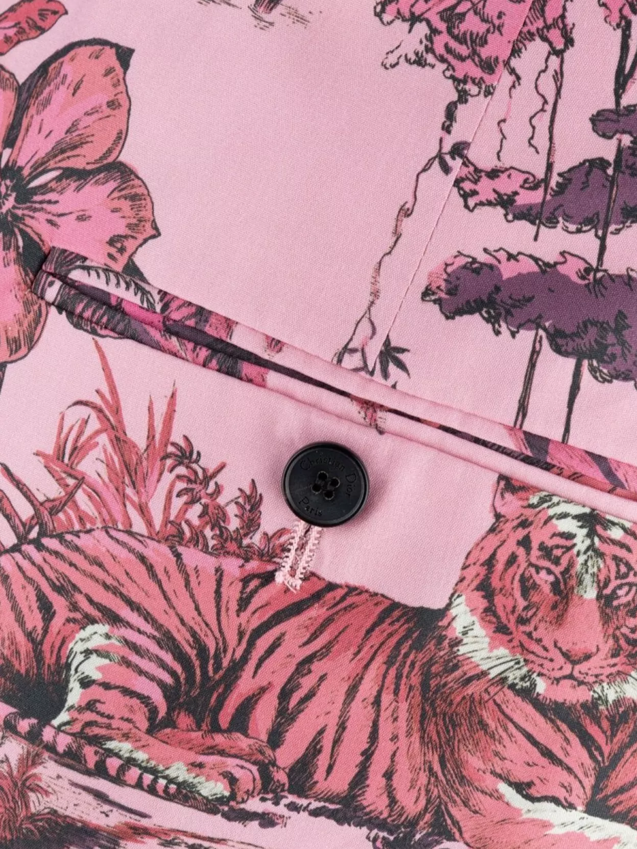 Dior High Waist Tropical Print Shorts