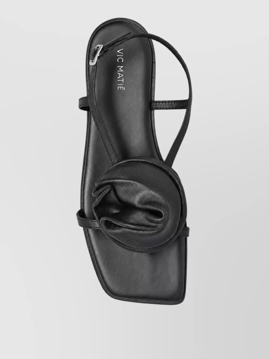 Vic Matie Sandals Heel Decorative Detail Floral Appliqué
