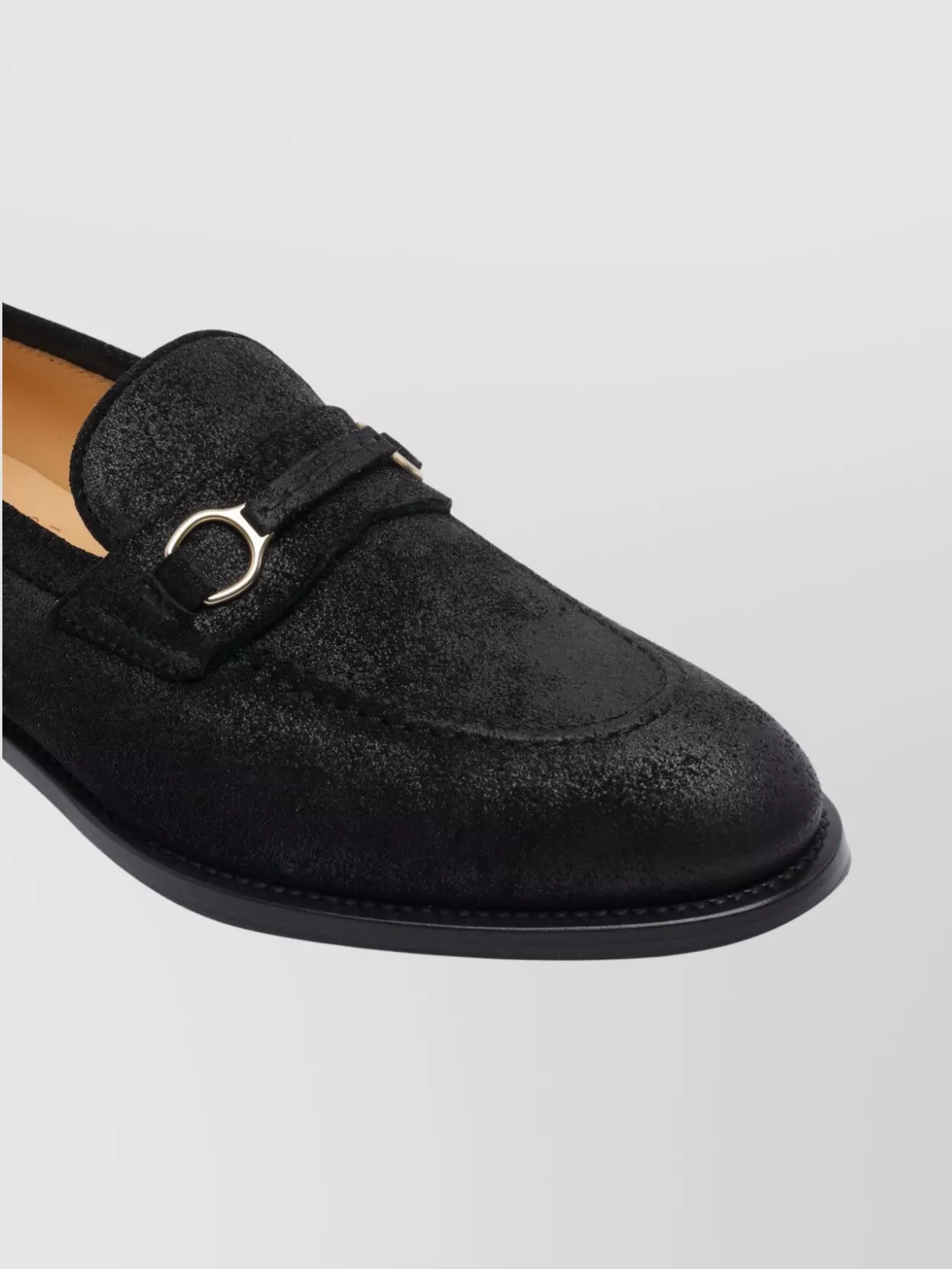 Brunello Cucinelli Suede Penny Loafers With Round Toe And Buckle
