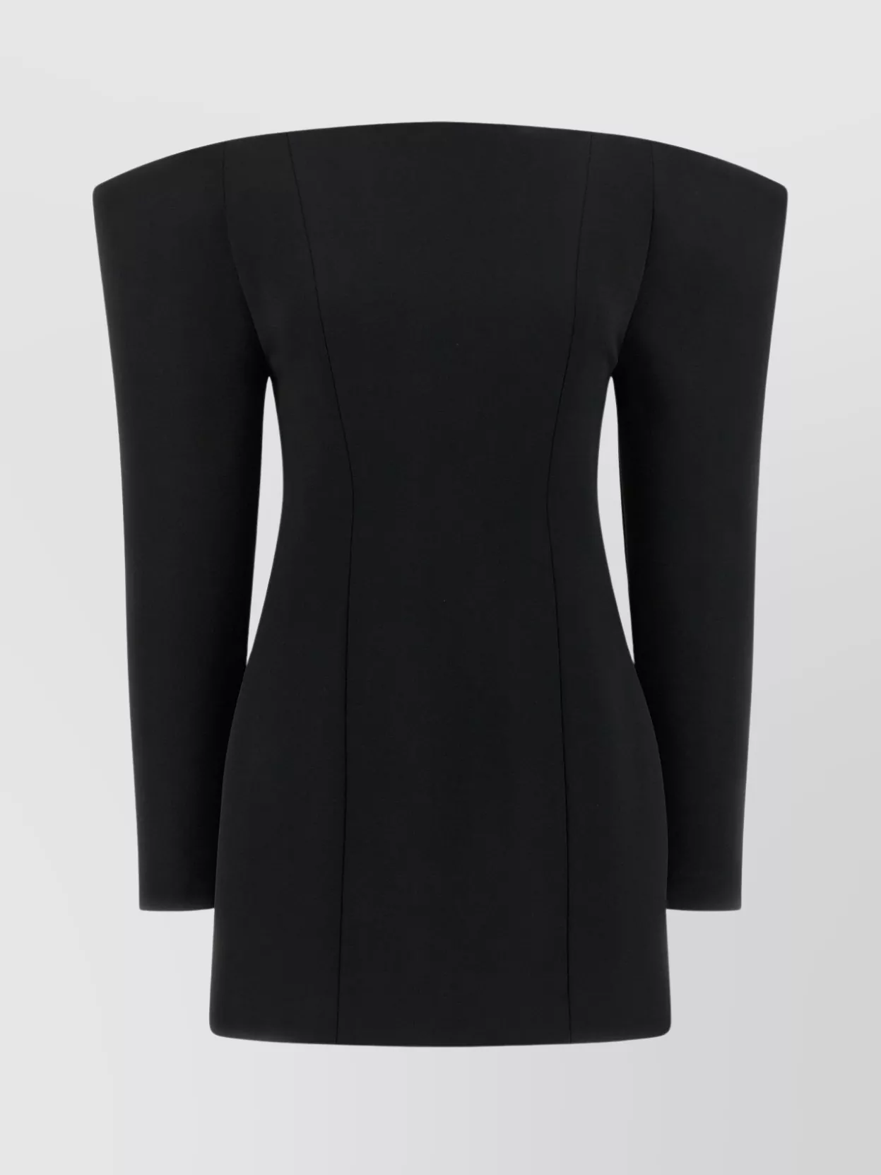 Stella Mccartney Off-the-shoulder Structured Corset Mini Dress In Black