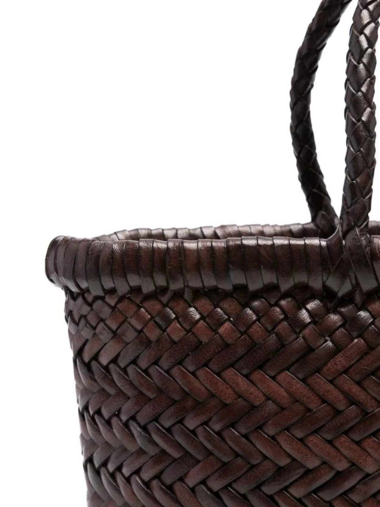 Dragon Diffusion Flat Interwoven Leather Tote Bag