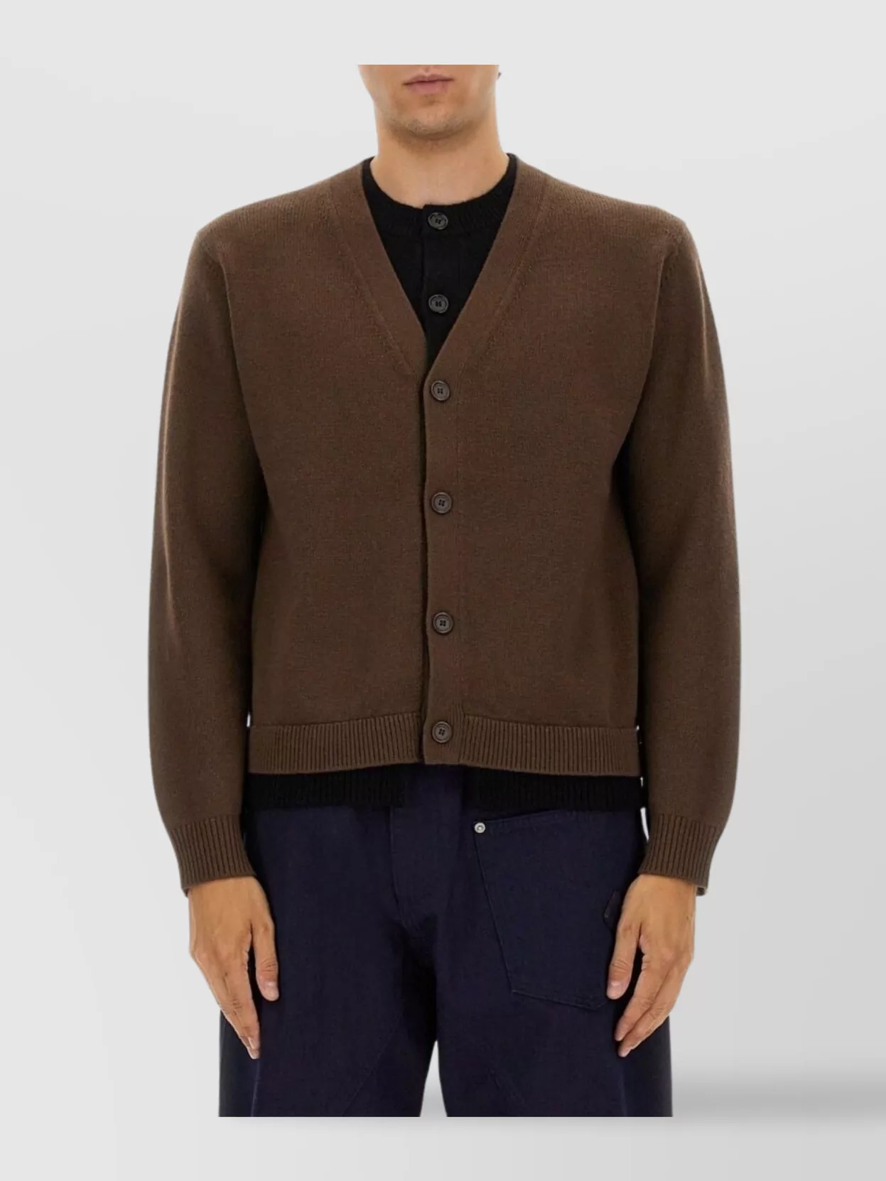 JW Anderson cashmere blend layered v-neck cardigan